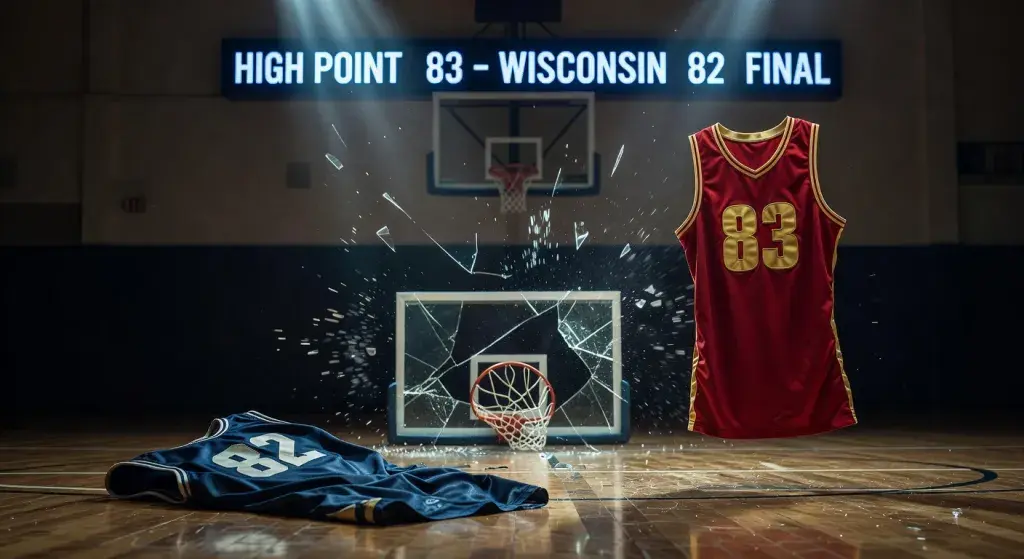 High Point defeats Wisconsin 83-82 in first-round NCAA tournament upset